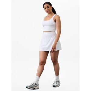 ATHLETA Salutation Stash High Rise 14 1/2 Skort White Size Medium Pockets Active